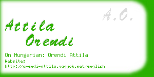 attila orendi business card